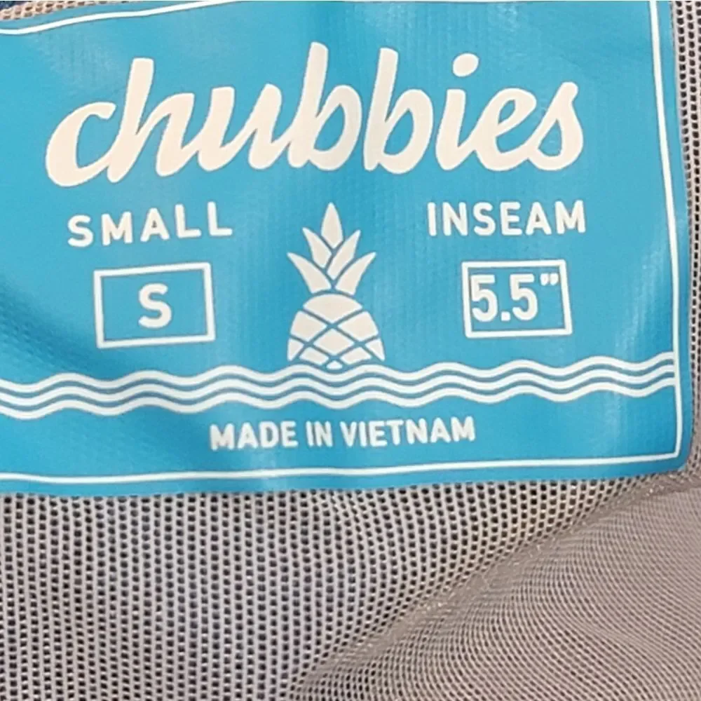 Chubbies The Liberties Mens Swim Trunk Size S Blue Red  5.5” Magic Print Classic